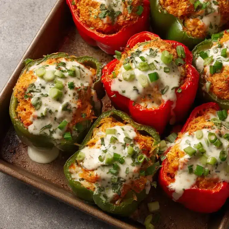 Buffalo Chicken Stuffed Peppers - Dairy Free & Low Carb Recipe