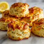 Crab Stuffed Cheddar Bay Biscuits with Lemon Butter Recipe