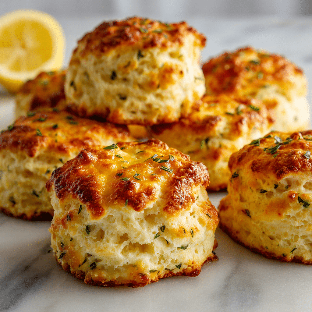Crab Stuffed Cheddar Bay Biscuits with Lemon Butter Recipe - Recipe Image