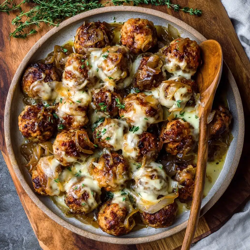 Crock-Pot French Onion Meatballs Recipe - Recipe Image