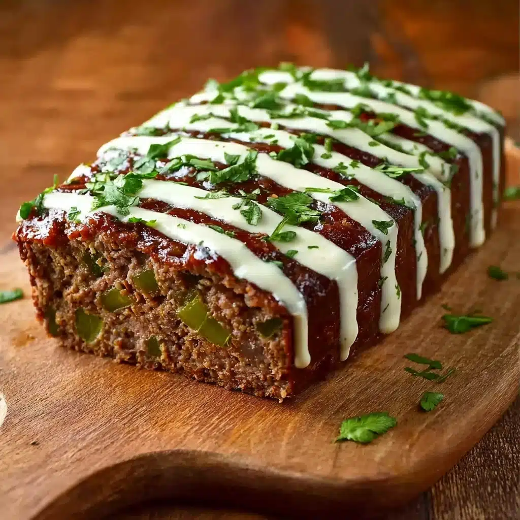 Smoky Jalapeño Popper Meatloaf with Creamy Ranch Drizzle Recipe - Recipe Image