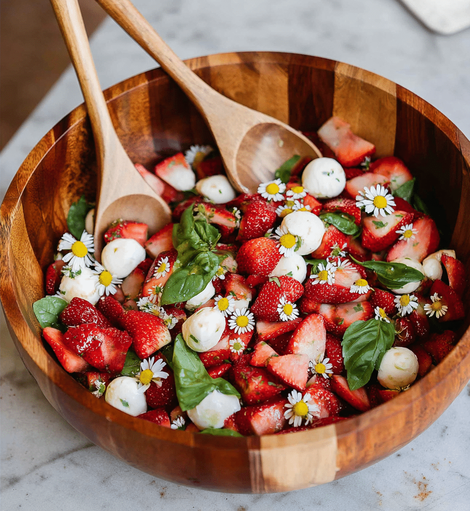 Summer Strawberry Caprese Salad Recipe