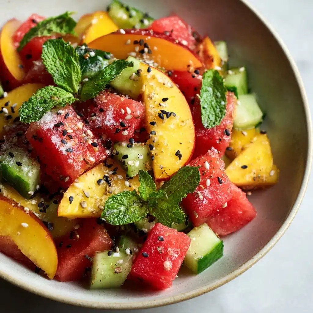 Summer Peach Watermelon Salad Recipe - Recipe Image