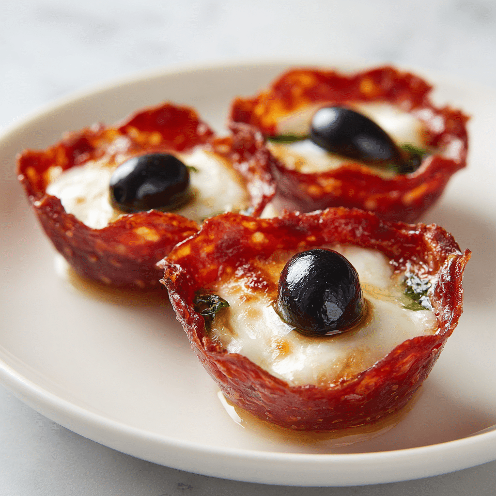 Low Carb Pepperoni Cups Recipe - Recipe Image