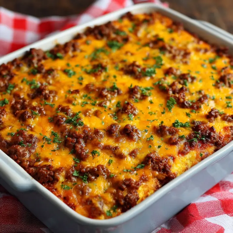Cheesy Keto Ground Beef Casserole Recipe
