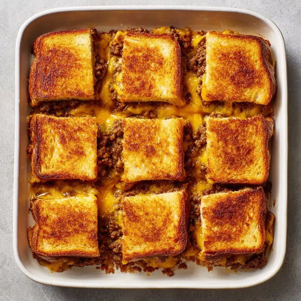 Grilled Cheese Sausage and Egg Breakfast Casserole Recipe - Recipe Image