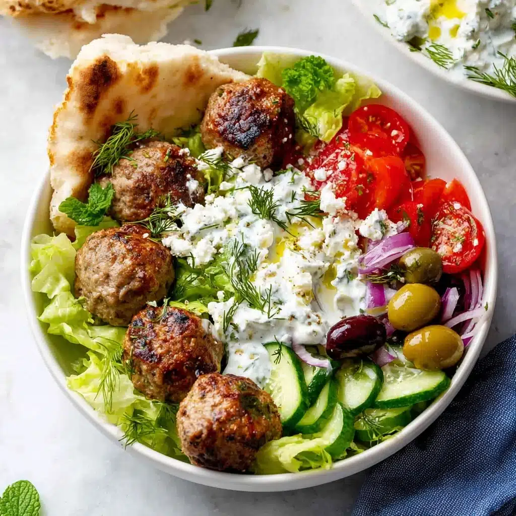 Greek Meatballs with Tzatziki Sauce Recipe - Recipe Image