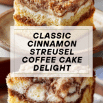 Classic Cinnamon Streusel Coffee Cake Recipe