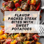 Steak Bites with Sweet Potatoes and Peppers Recipe