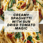 Spaghetti & Spinach with Sun-Dried Tomato Cream Sauce Recipe