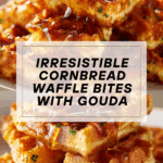 Cornbread Waffle Bites with Smoked Gouda and Honey Recipe