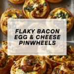 Baked Bacon, Egg, and Cheese Pinwheels with Spinach and Feta Recipe