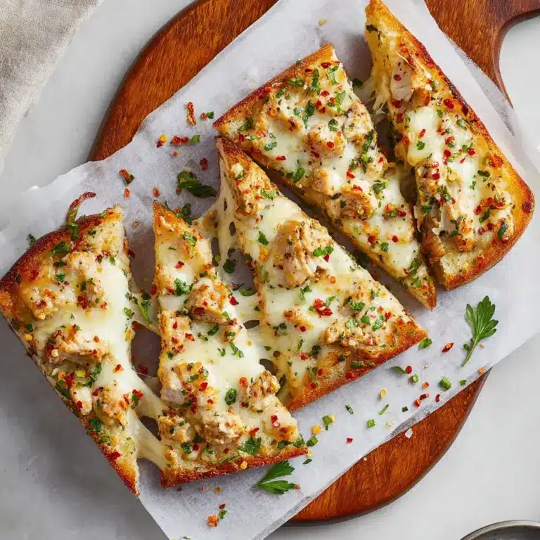 The Viral Chicken Alfredo Garlic Bread Recipe