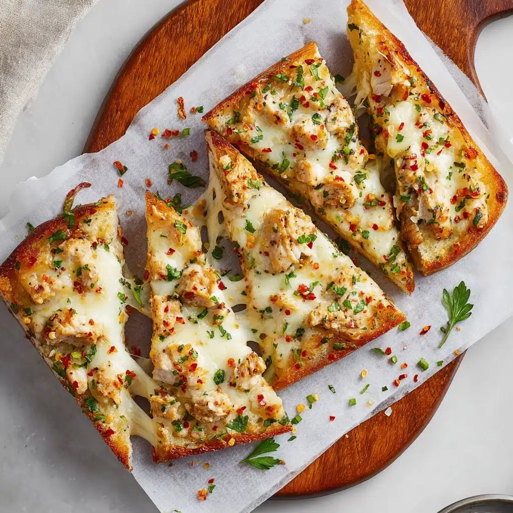 The Viral Chicken Alfredo Garlic Bread Recipe