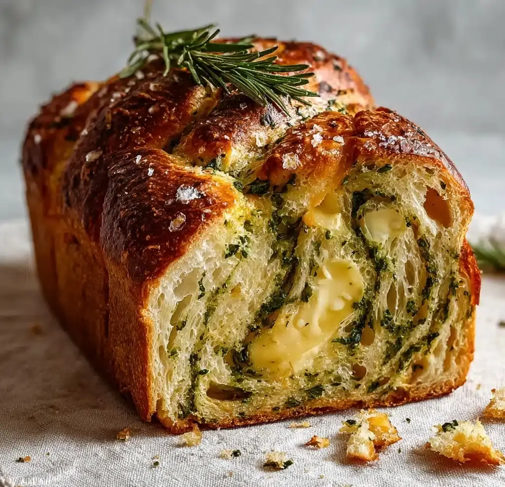 Cheese, Herb & Garlic Quick Bread (No Yeast) Recipe