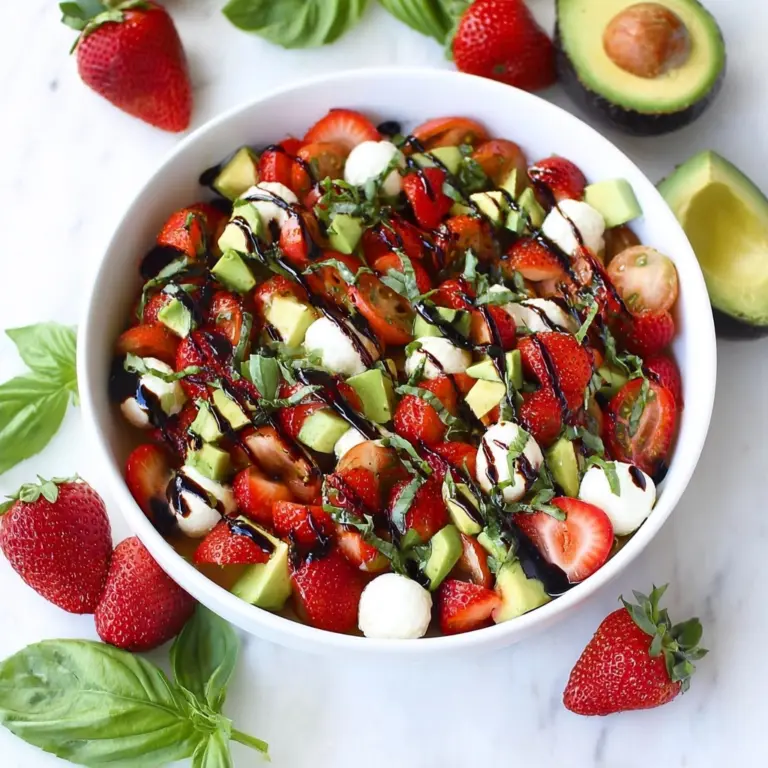 Avocado Strawberry Caprese Salad Recipe