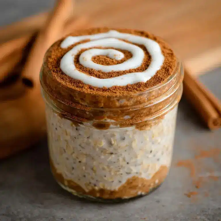 Cinnamon Roll Overnight Oats Recipe