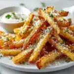 Crispy Air Fryer Garlic Parmesan Fries Recipe