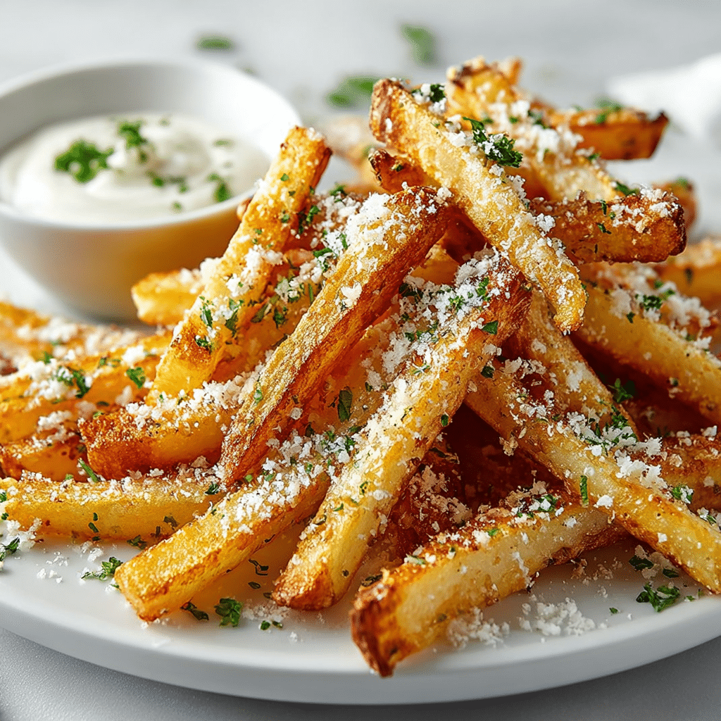 Crispy Air Fryer Garlic Parmesan Fries Recipe - Recipe Image
