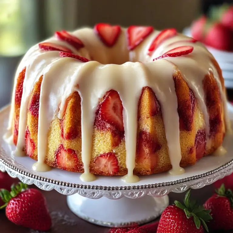 The Ultimate Strawberry Cream Cheese Pound Cake Recipe