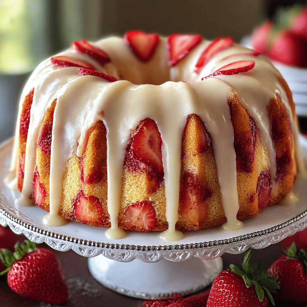 The Ultimate Strawberry Cream Cheese Pound Cake Recipe - Recipe Image
