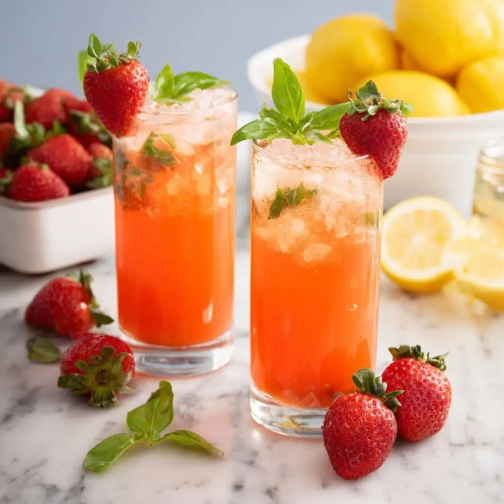 Strawberry Basil Sparkler Recipe - Recipe Image