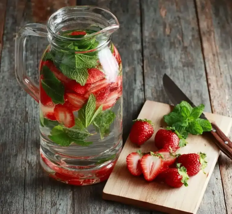 Strawberry Mint Infused Water (AKA Detox Water) Recipe