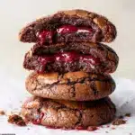 Super Fudgy Raspberry Stuffed Brownie Cookies (Gluten Free) Recipe