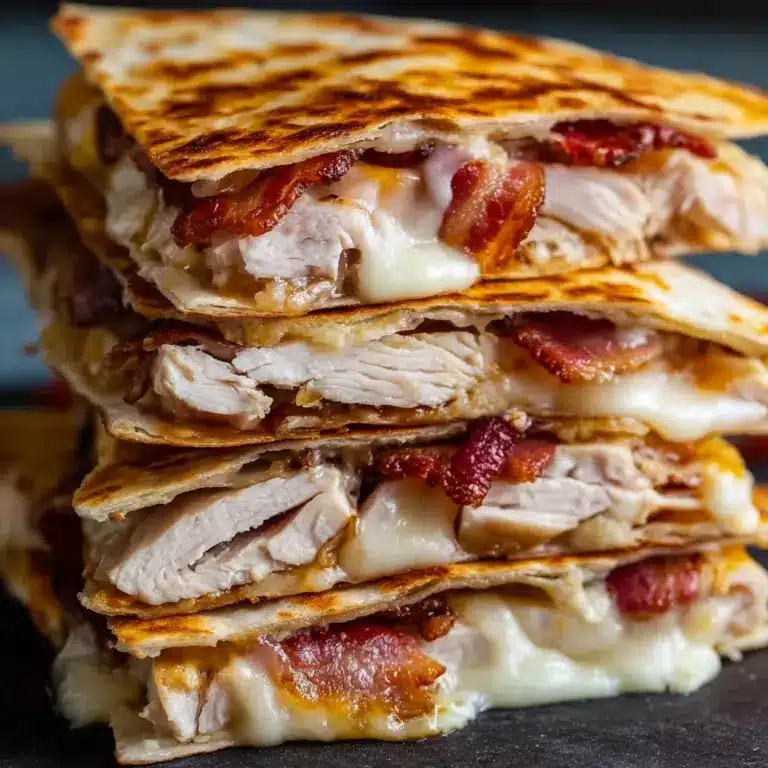 Easy Chicken Bacon Ranch Quesadilla Recipe