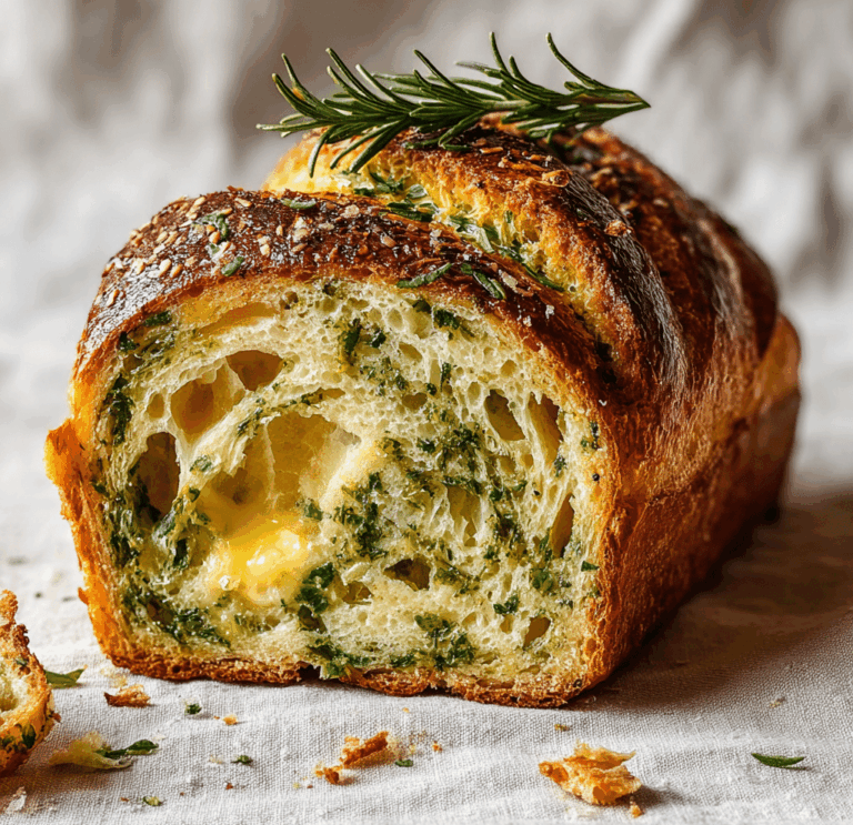 Cheese, Herb & Garlic Quick Bread (No Yeast) Recipe