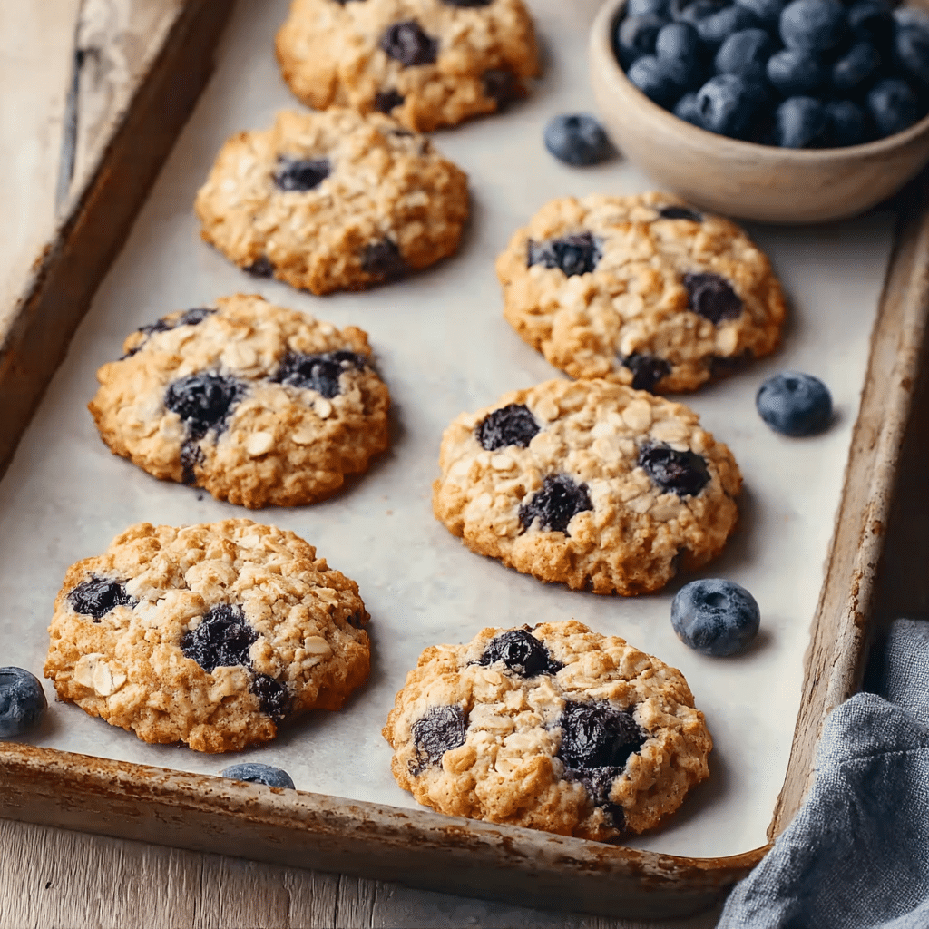 Chewy Blueberry Oatmeal Cookies Recipe - Recipe Image
