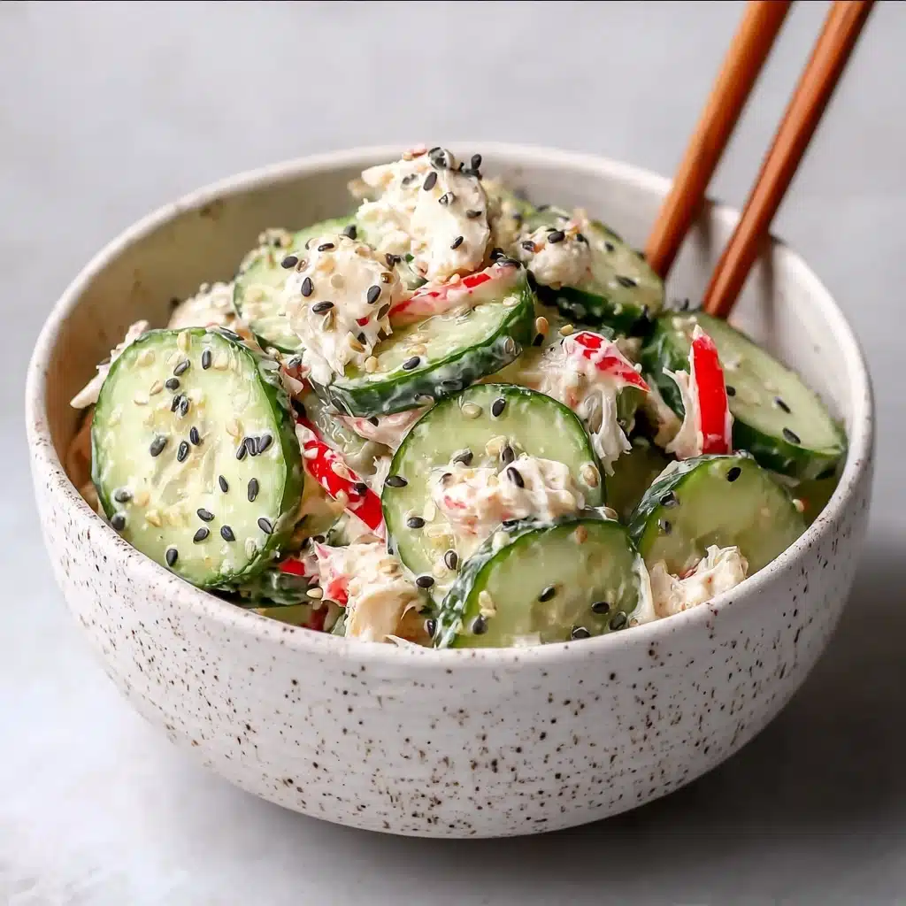 Easy California Roll Cucumber Salad Recipe - Recipe Image