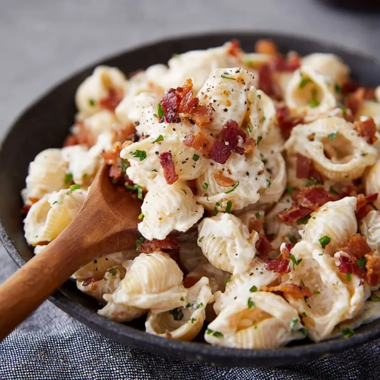 Creamy Bacon Cheddar Ranch Pasta Salad Recipe