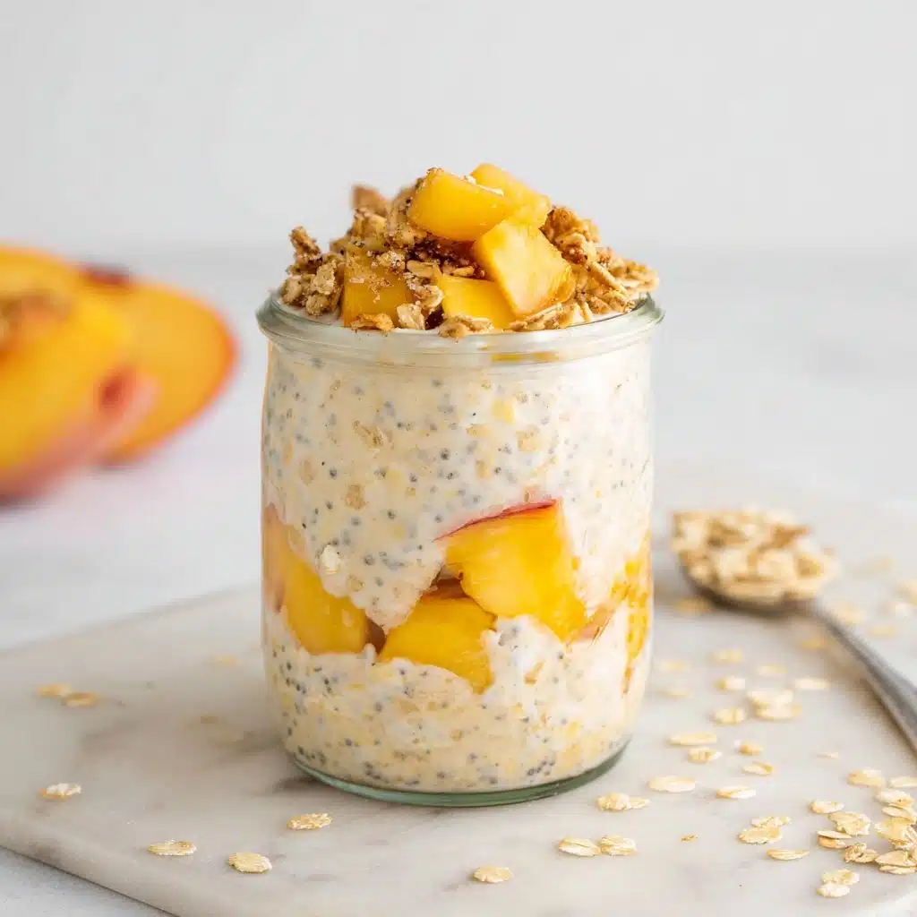 Peaches and Cream Overnight Oats Recipe