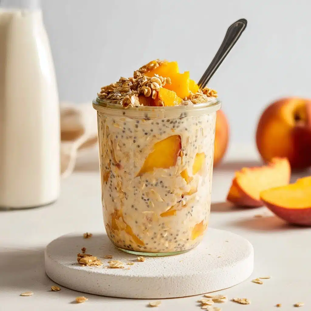 Peaches and Cream Overnight Oats Recipe - Recipe Image