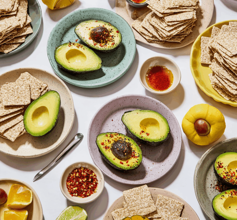 Easy Avocado Snack Halves with Toppings Recipe