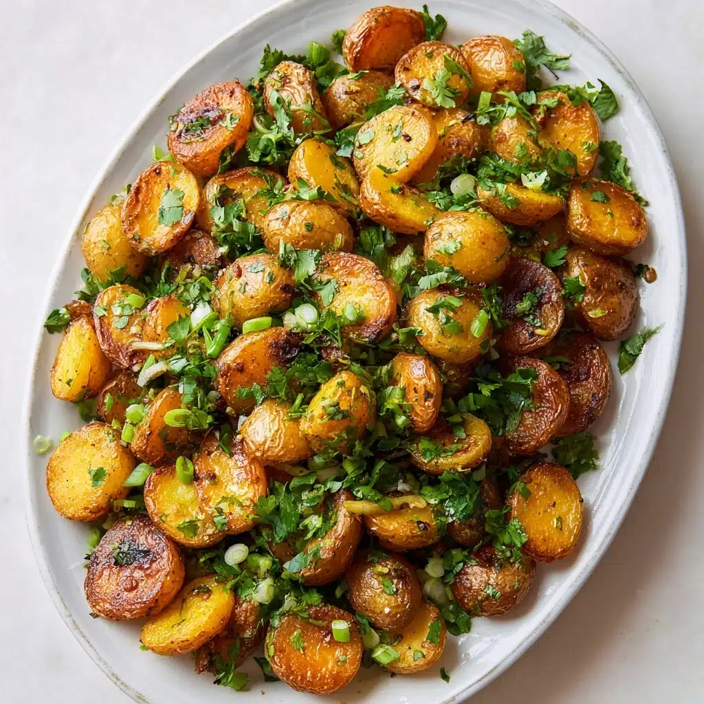 Crispy Potatoes with Garlic Butter and Herbs Recipe - Recipe Image