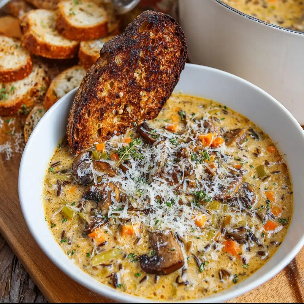 Creamy Mushroom Chicken and Wild Rice Soup Recipe