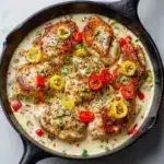 Creamy Pepperoncini Chicken Skillet Recipe