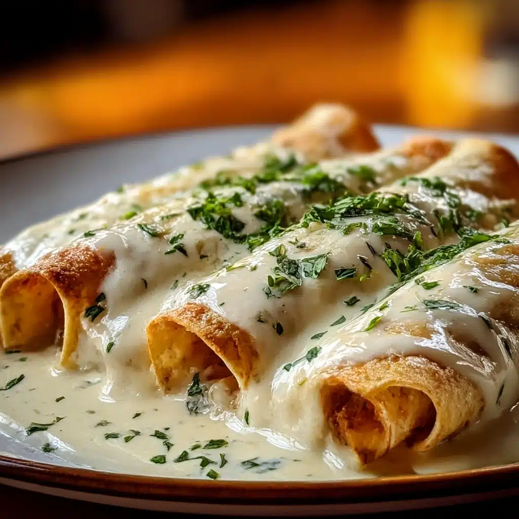 CHICKEN ENCHILADAS WITH SOUR CREAM WHITE SAUCE Recipe