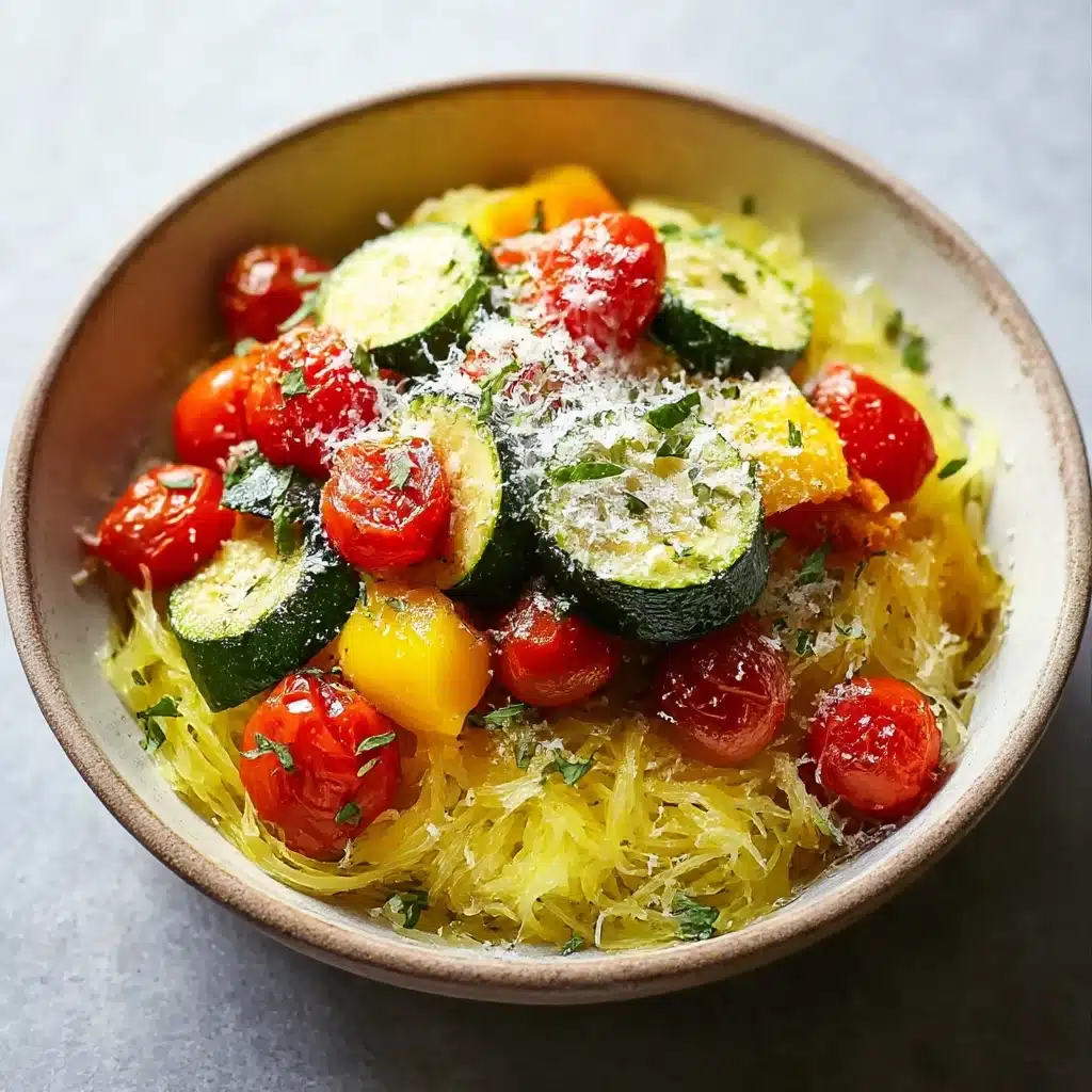 Spaghetti Squash Primavera with Roasted Vegetables Recipe - Recipe Image