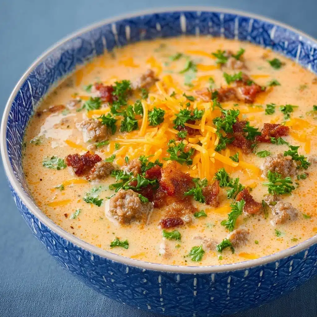 Bacon Cheeseburger Soup (keto + low carb) Recipe - Recipe Image