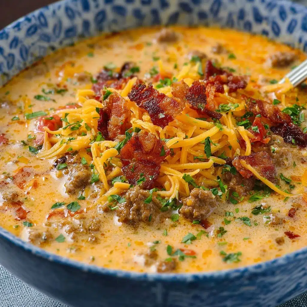 Bacon Cheeseburger Soup (keto + low carb) Recipe - Recipe Image