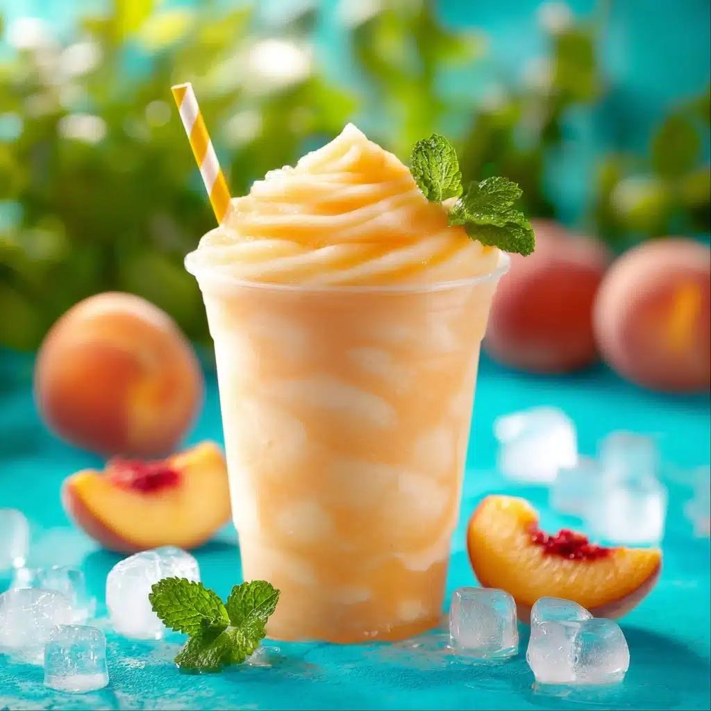 Refreshing Homemade Peach Slurpee Recipe - Recipe Image