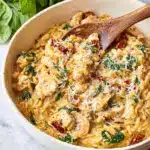 Slow Cooker Creamy Tuscan Chicken Orzo Recipe