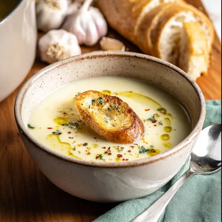 French Garlic Soup Recipe