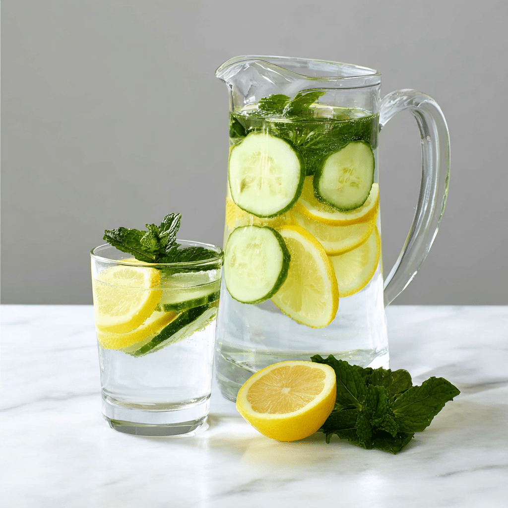 Cucumber Lemon Mint Water Recipe - Recipe Image