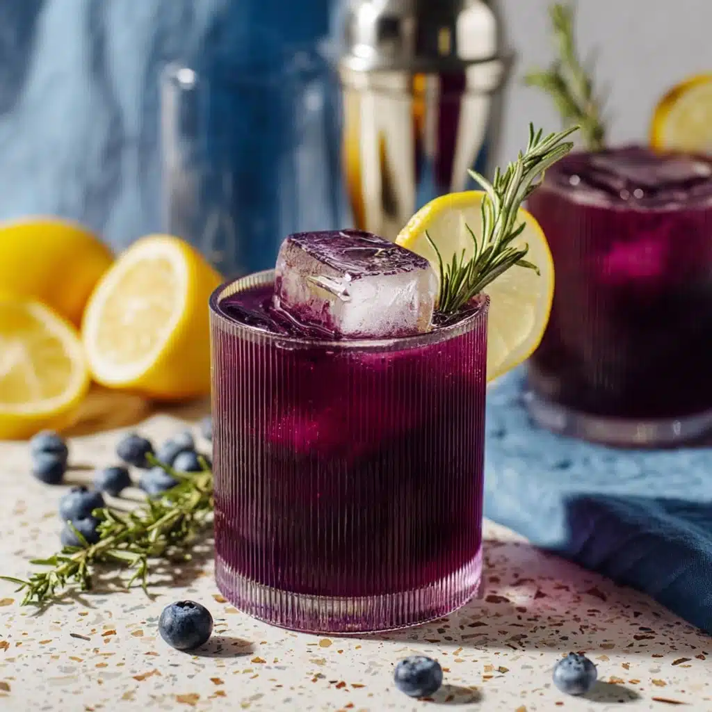 Sparkling Blueberry Ginger Mocktail Recipe
