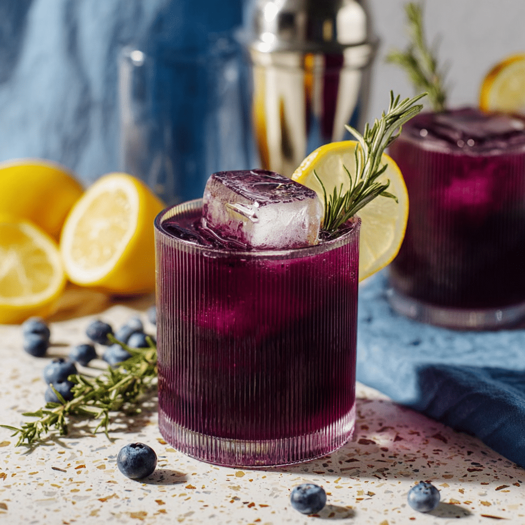 Sparkling Blueberry Ginger Mocktail Recipe - Recipe Image