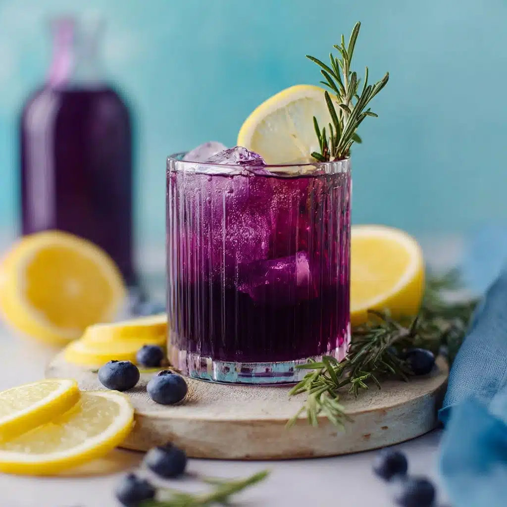Sparkling Blueberry Ginger Mocktail Recipe - Recipe Image